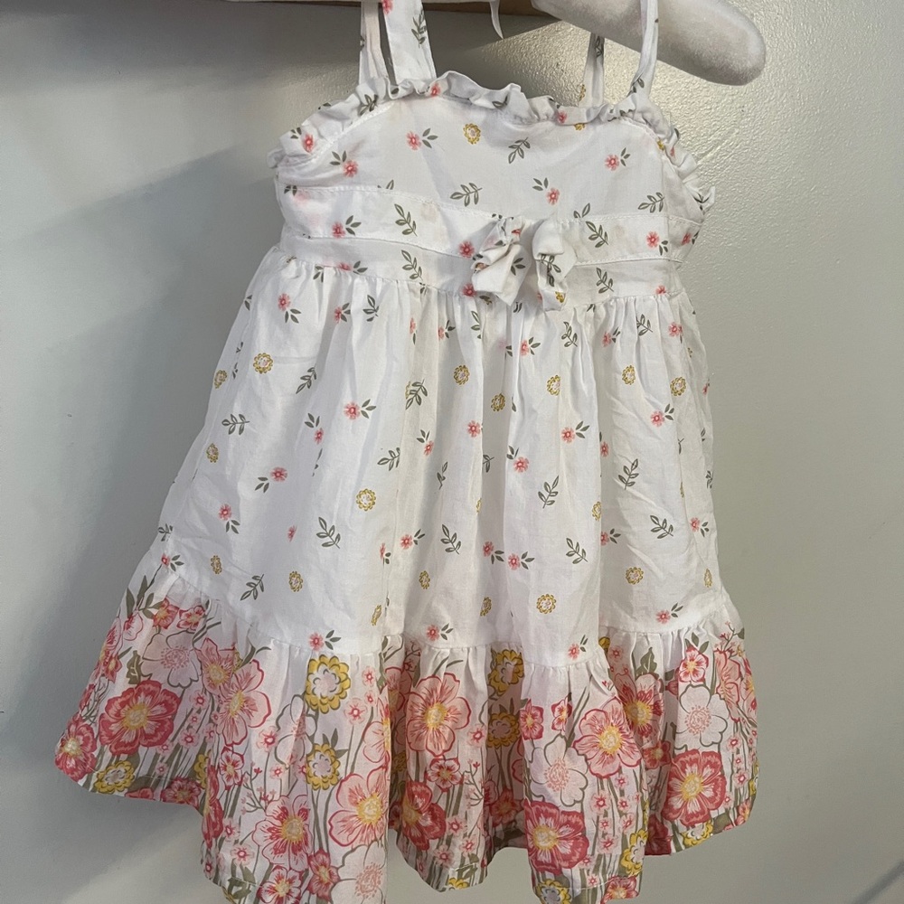 Tahari White and Pink Floral Kids Dress